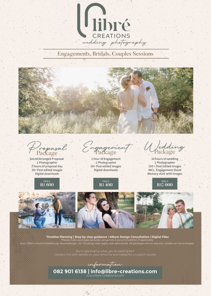 Libre Creations Wedding Package 2022